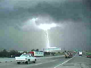 Lightning storm in Denton, Texas