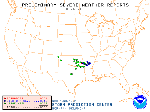 Storm Reports for Today
