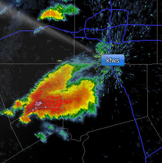 Radar image of Hill County Supercell