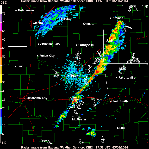 Radar Grab of Storm