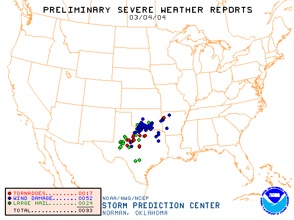 Storm Reports for Today