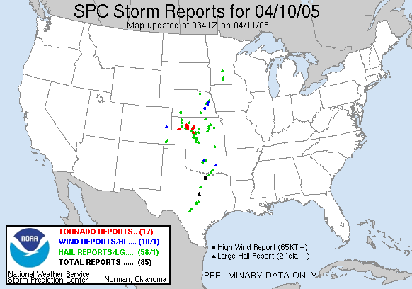 Storm Reports for Today